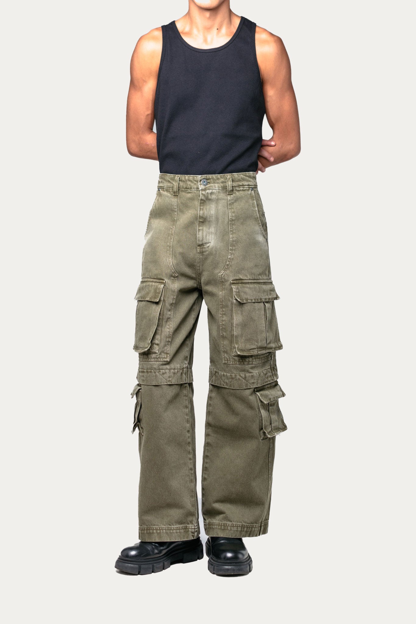 Pants Cargo " DIVISION " - Verde Oliva