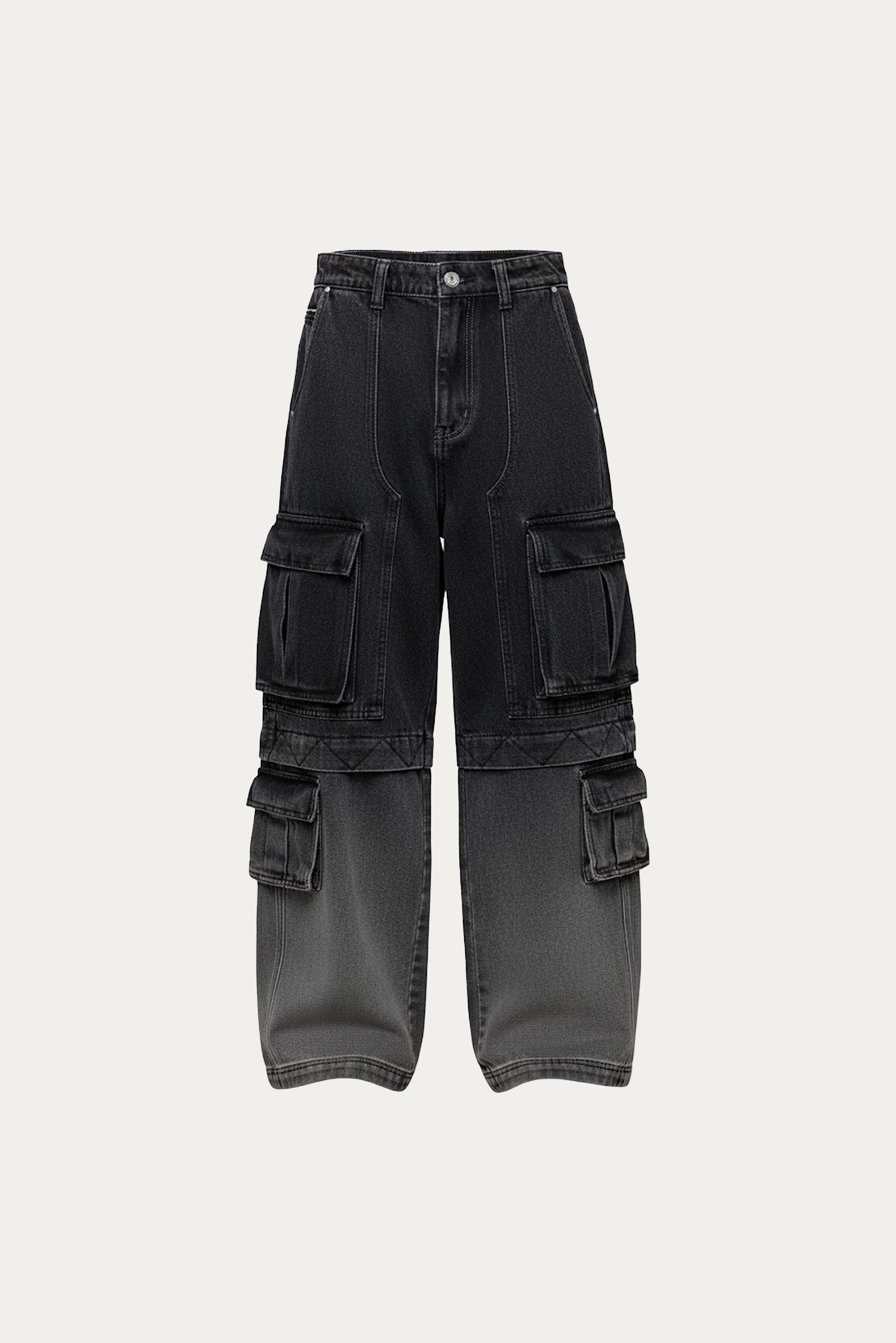 Pants Cargo  " DIVISION " - Preto/Cinza