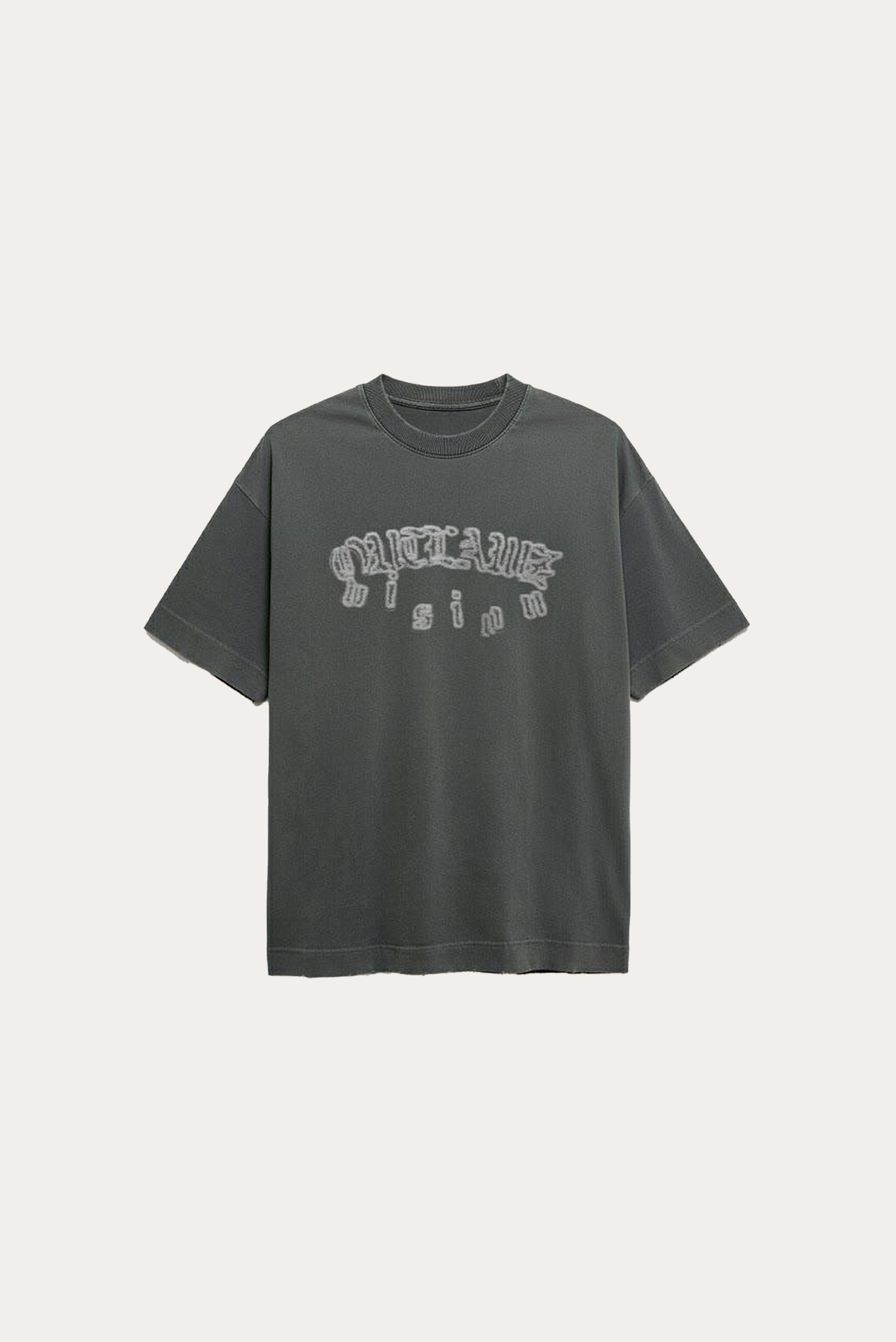 T-shirt Over Boxy "  NAKED " - Cinza Estonado