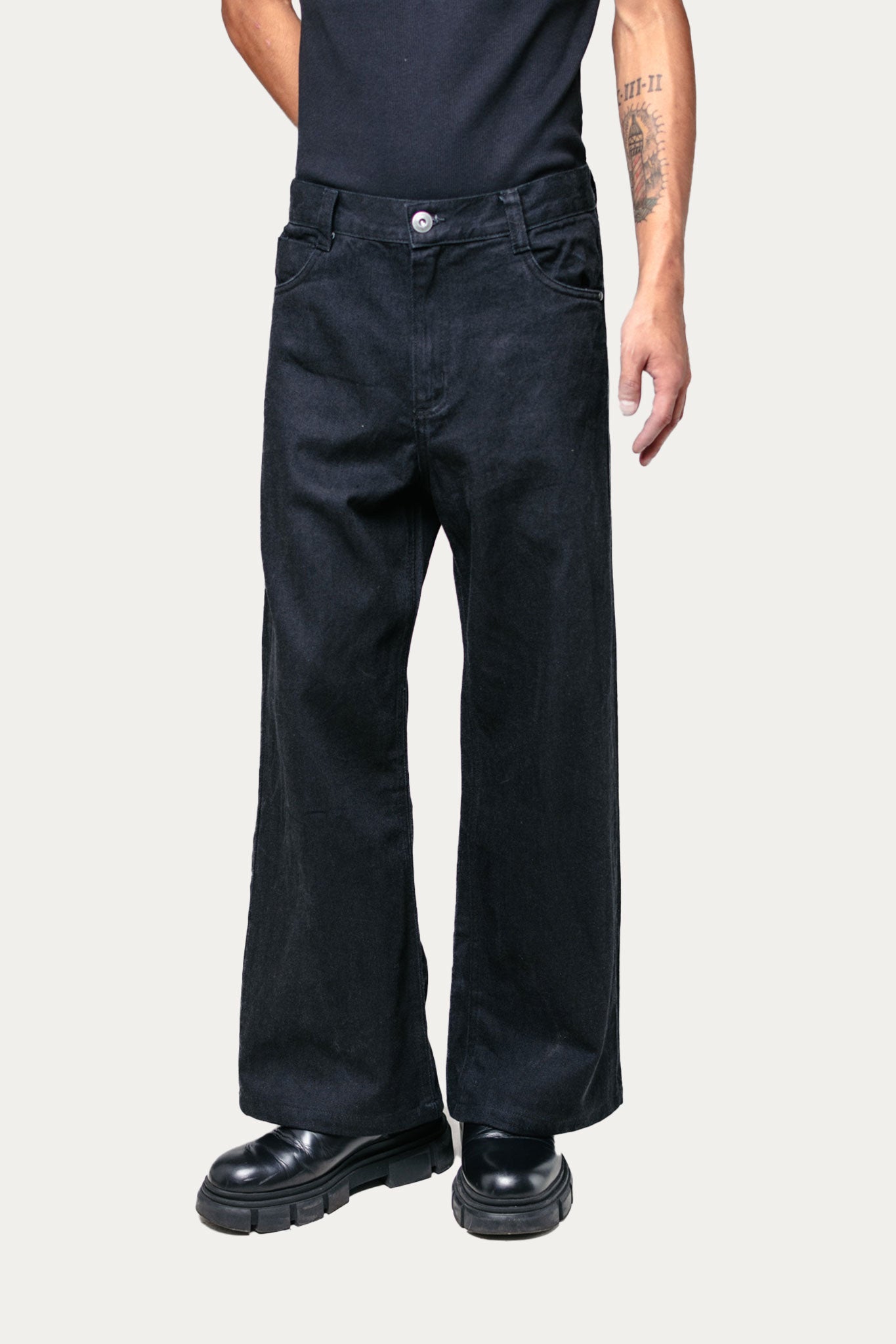 Pants Wide Leg "BASIC" - Preto