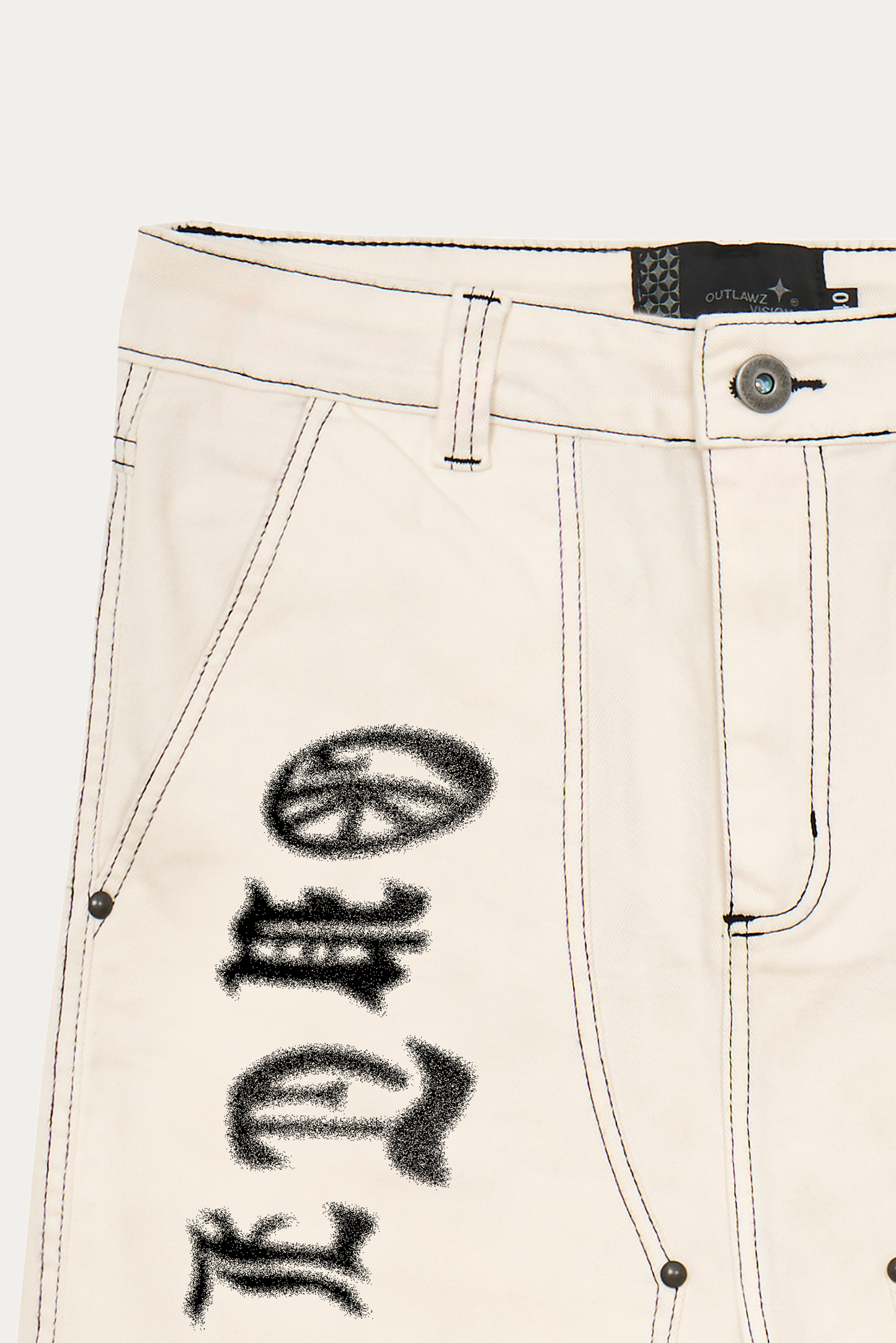 Pants Rivet "BLUR" - Off-White