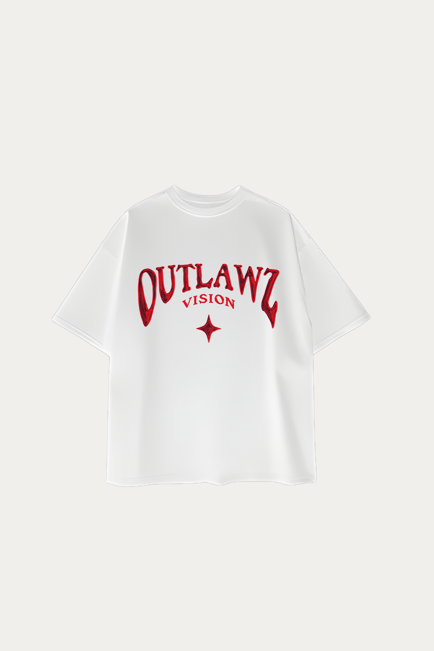 T-Shirt Over "Red Chrome" - Branco