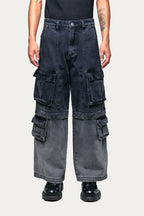 Pants Cargo  " DIVISION " - Preto/Cinza
