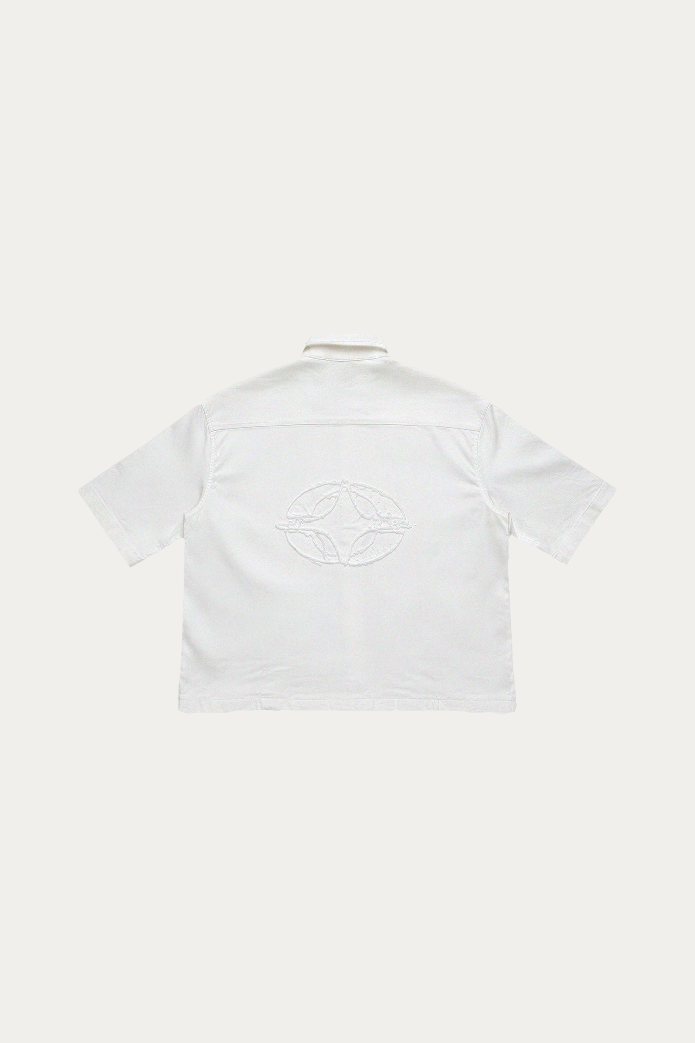 SHIRT BOXY " LOGO " - OFF-WHITE