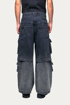 Pants Cargo  " DIVISION " - Preto/Cinza