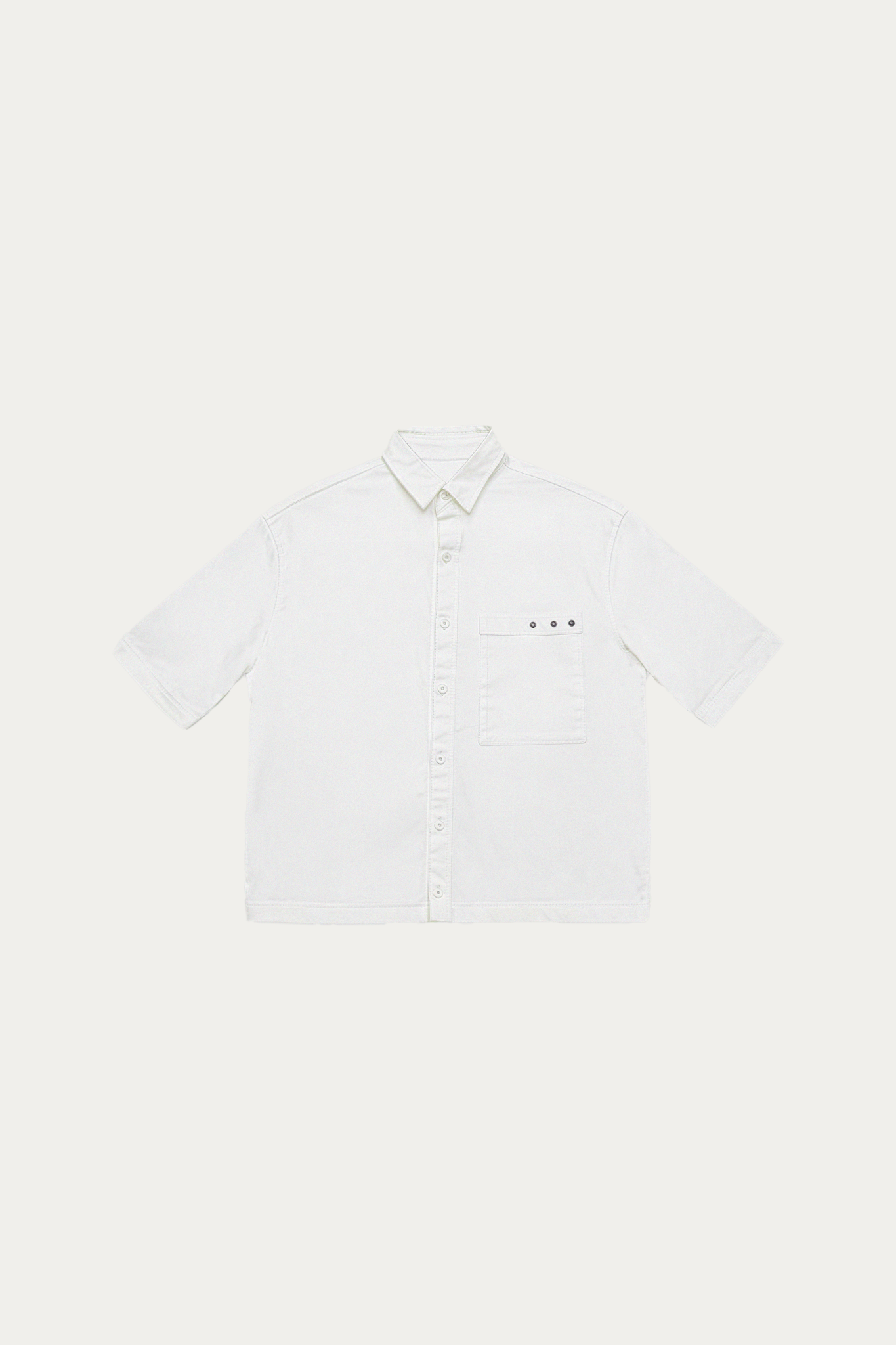 SHIRT BOXY " LOGO " - OFF-WHITE