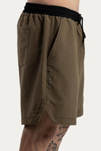 SHORTS  " LOGO " - KHAKI