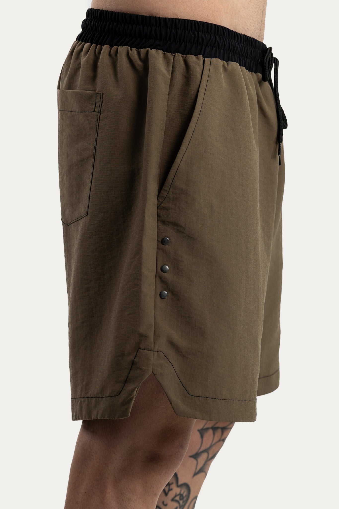 SHORTS  " LOGO " - KHAKI