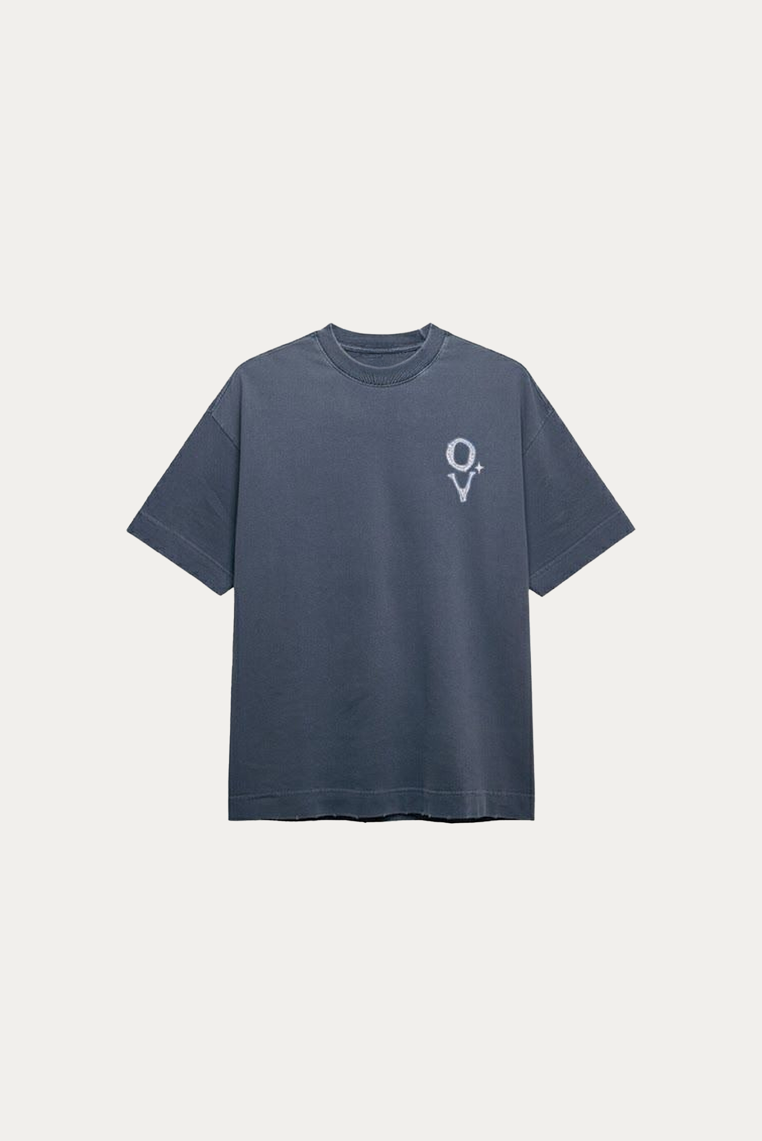 T-shirt Over Boxy " SOUL " - Azul Marinho Estonado