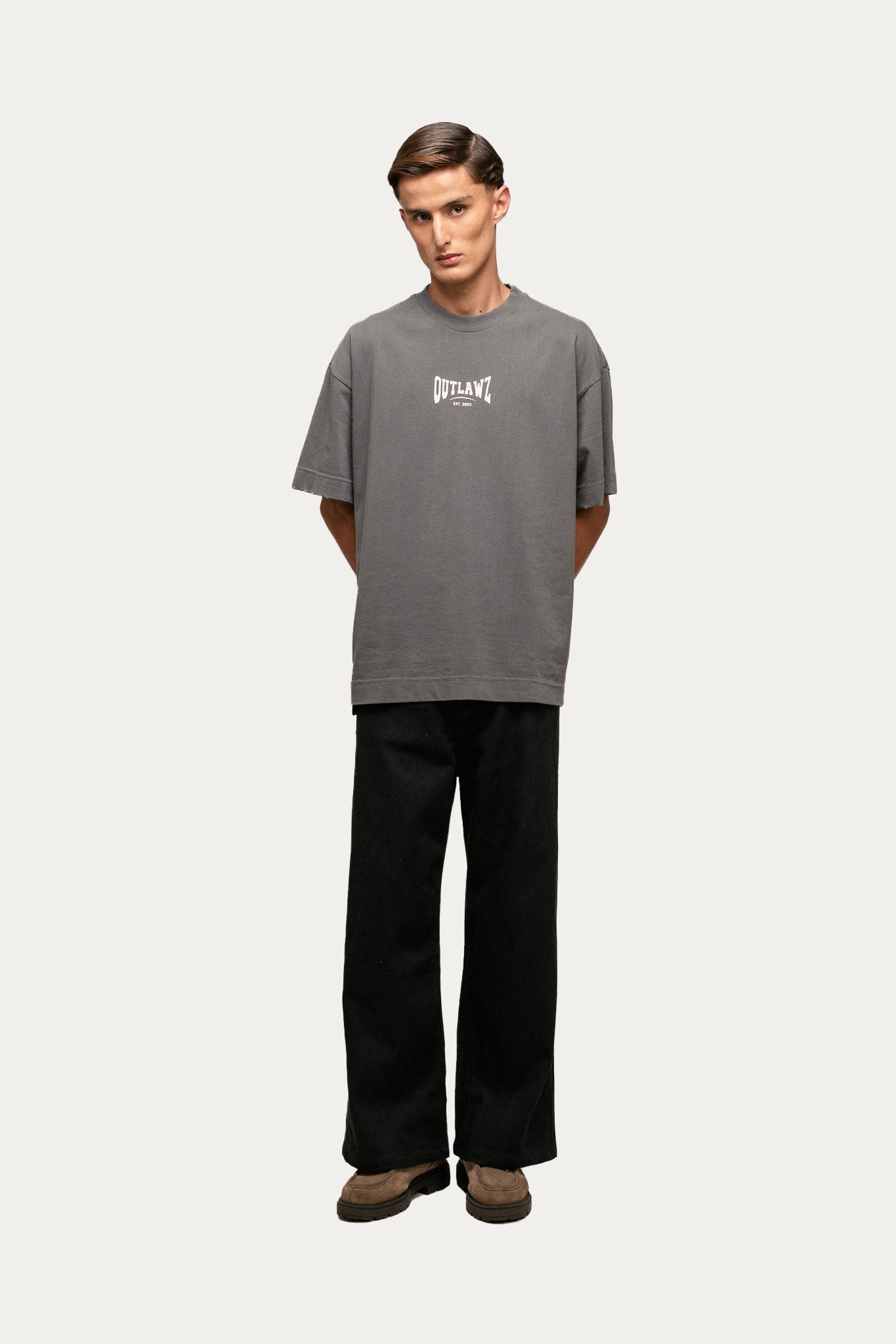 T-shirt Over Boxy " SINCE " - Cinza