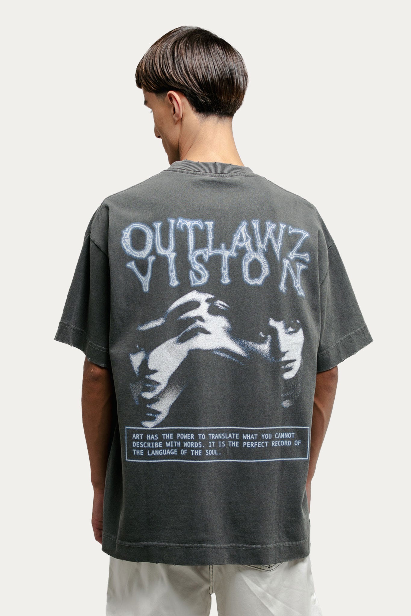 T-shirt Over Boxy " SOUL " - Cinza Estonado