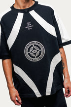 T-shirt Jersey " F.Y.N CLUB " - Preto/Off-White