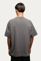 T-shirt Over Boxy " PROPERTY  " - Cinza