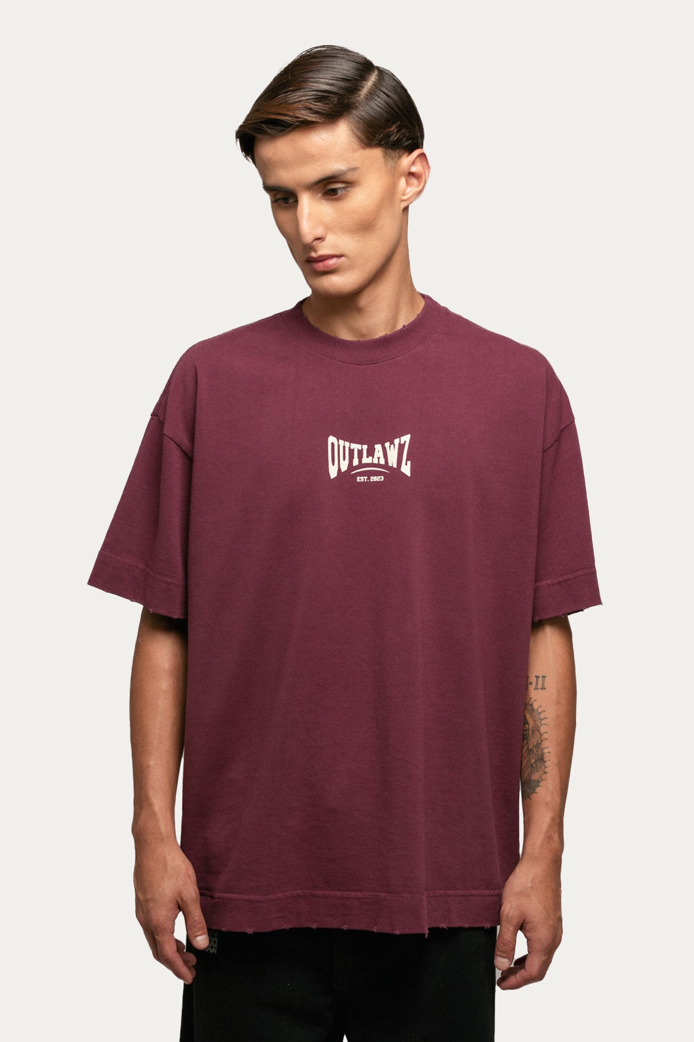 T-shirt Over Boxy " SINCE " - Bordô