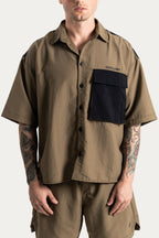 SHIRT BOXY " POCKET " - KHAKI