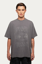 T-shirt Over Boxy " PROPERTY  " - Cinza