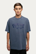 T-shirt Over Boxy "  NAKED " - Azul Marinho Estonado