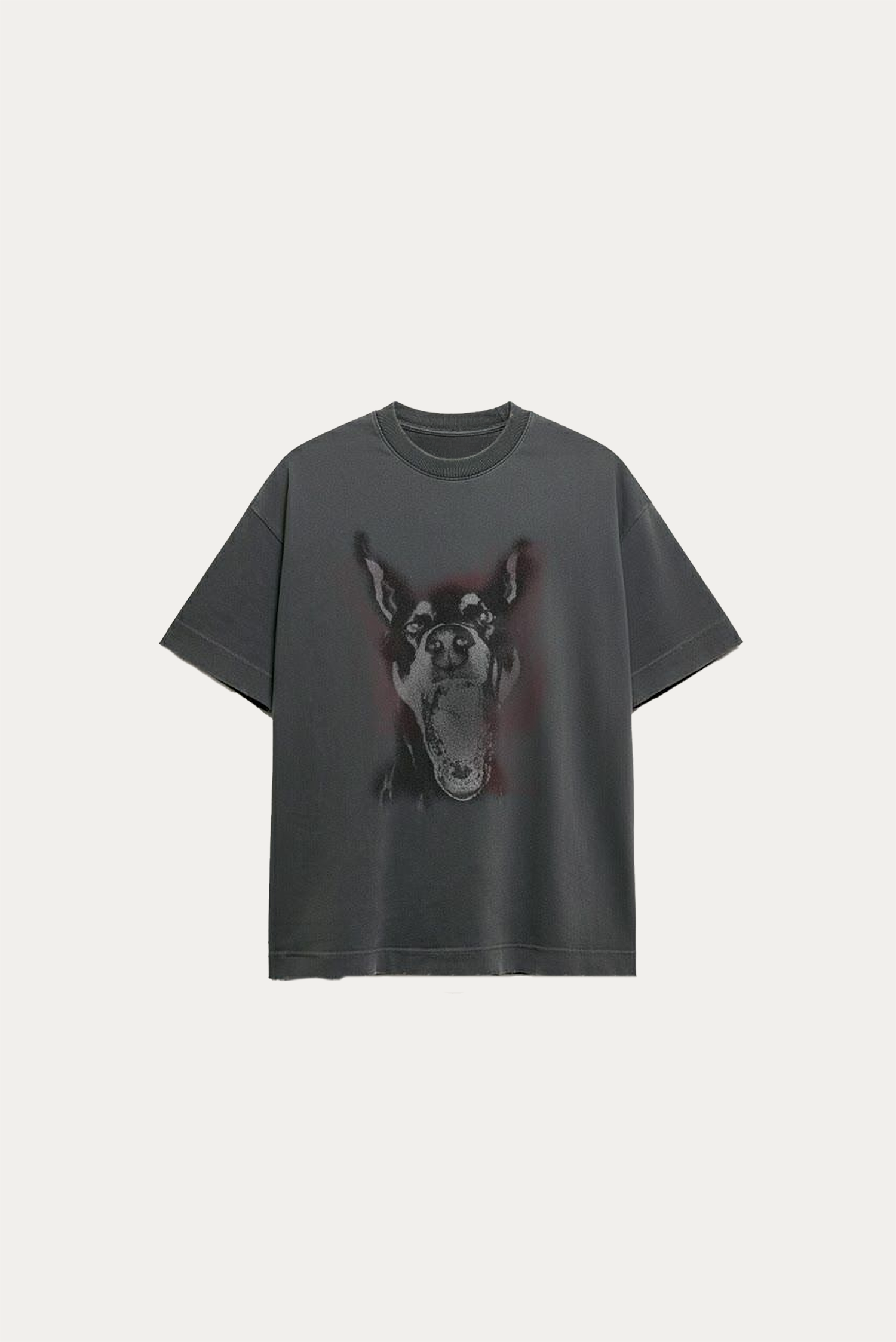 T-shirt Over Boxy " PRETTY DOGS  " - Cinza Estonado