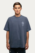 T-shirt Over Boxy " SOUL " - Azul Marinho Estonado