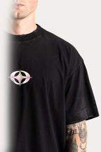 T-SHIRT OVER " FRACTION " - PRETO