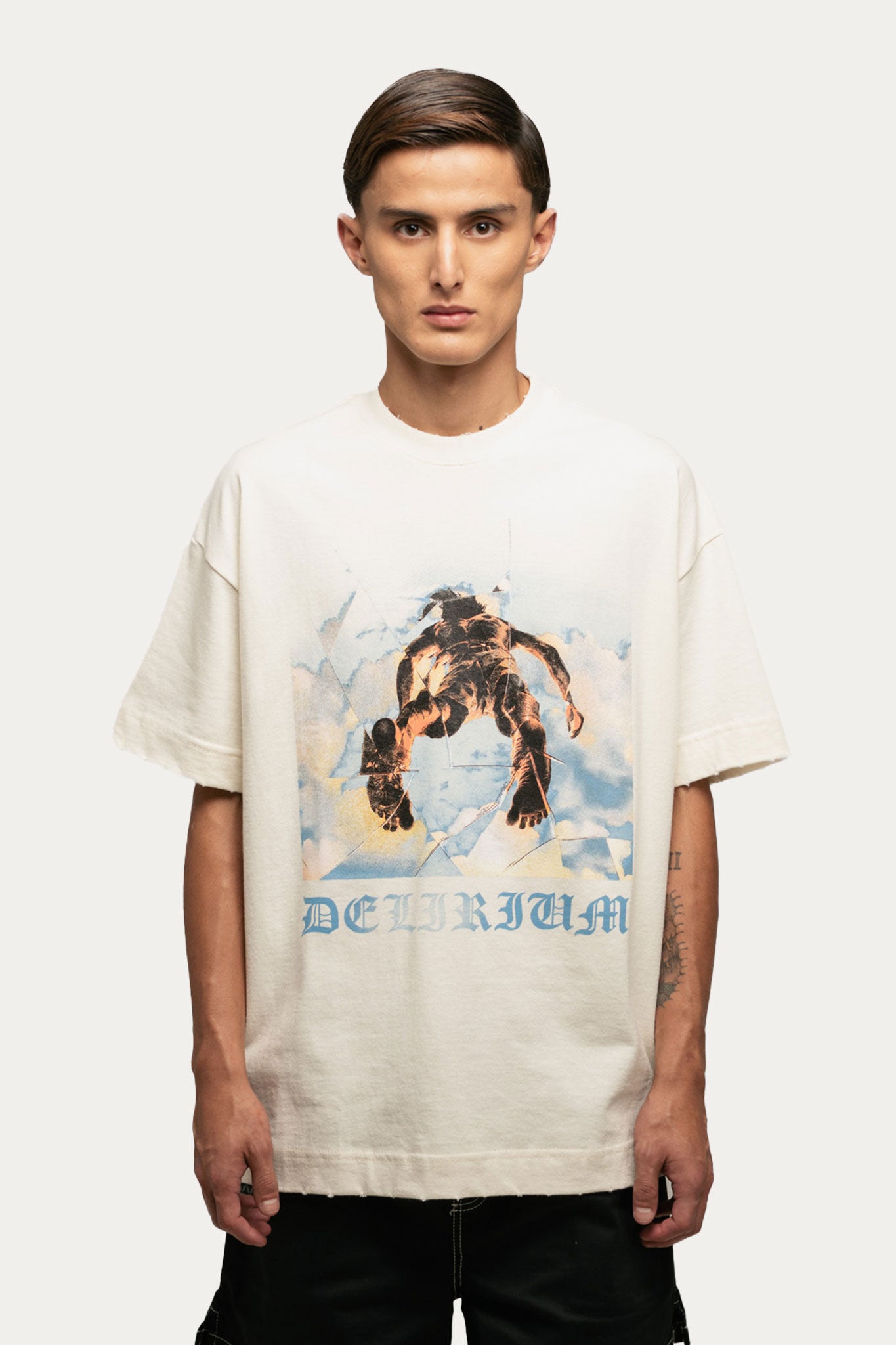 T-shirt Over Boxy " TAKE A RISK " - Off-White