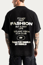 T-SHIRT OVER " FAST " - PRETO