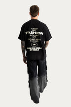 T-SHIRT OVER " FAST " - PRETO