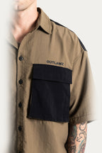 SHIRT BOXY " POCKET " - KHAKI