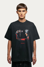 T-shirt Over Boxy " DONT LOOK BACK " - Preto