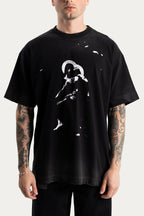 T-SHIRT OVER " SACRIFICE " - PRETO
