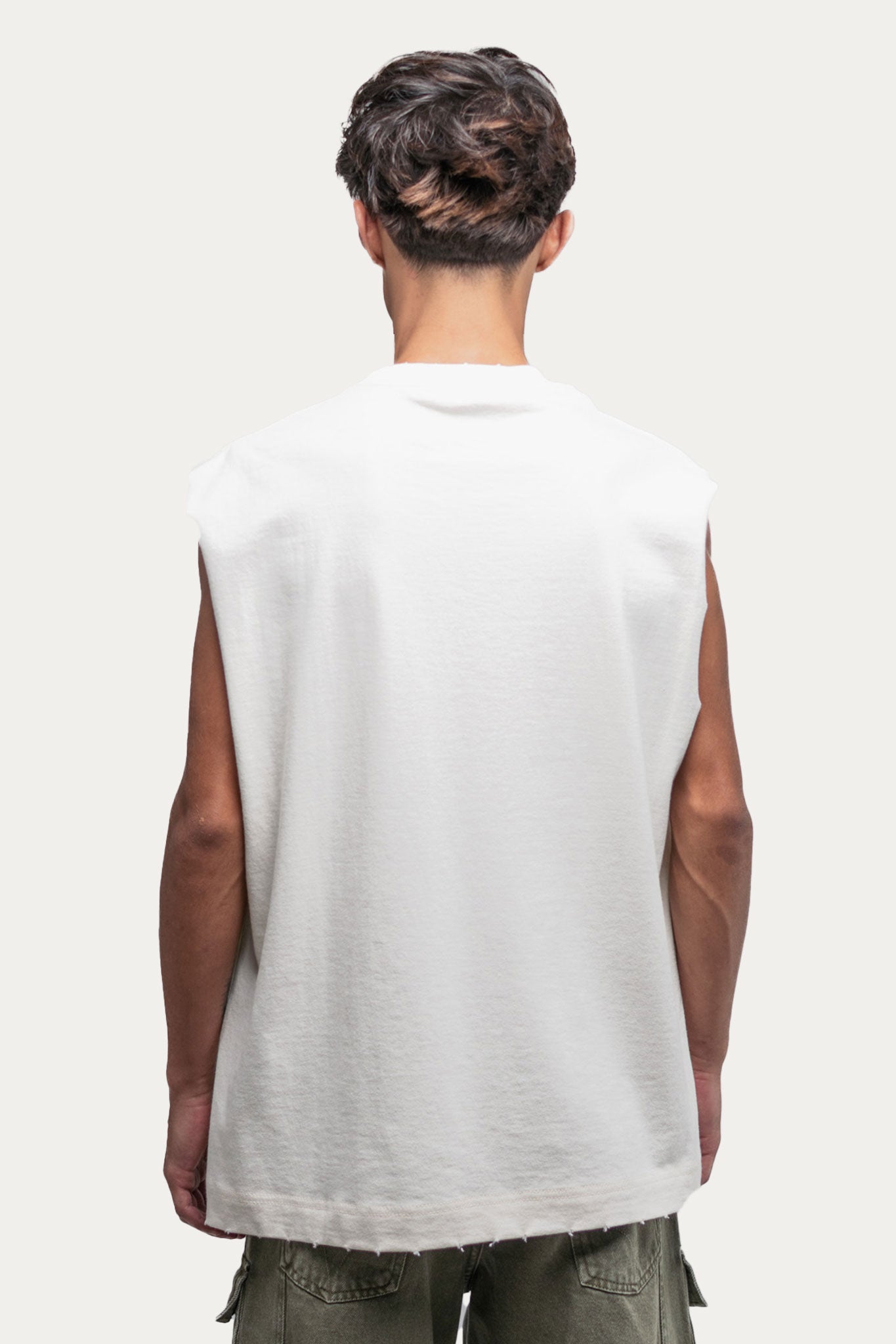 Tank Top Over Tank " PROPERTY " - Off-White