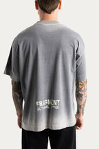 T-SHIRT OVER " FRACTION " - CINZA