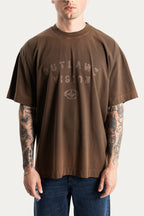 T-SHIRT OVER " OUT 002 " - MARROM