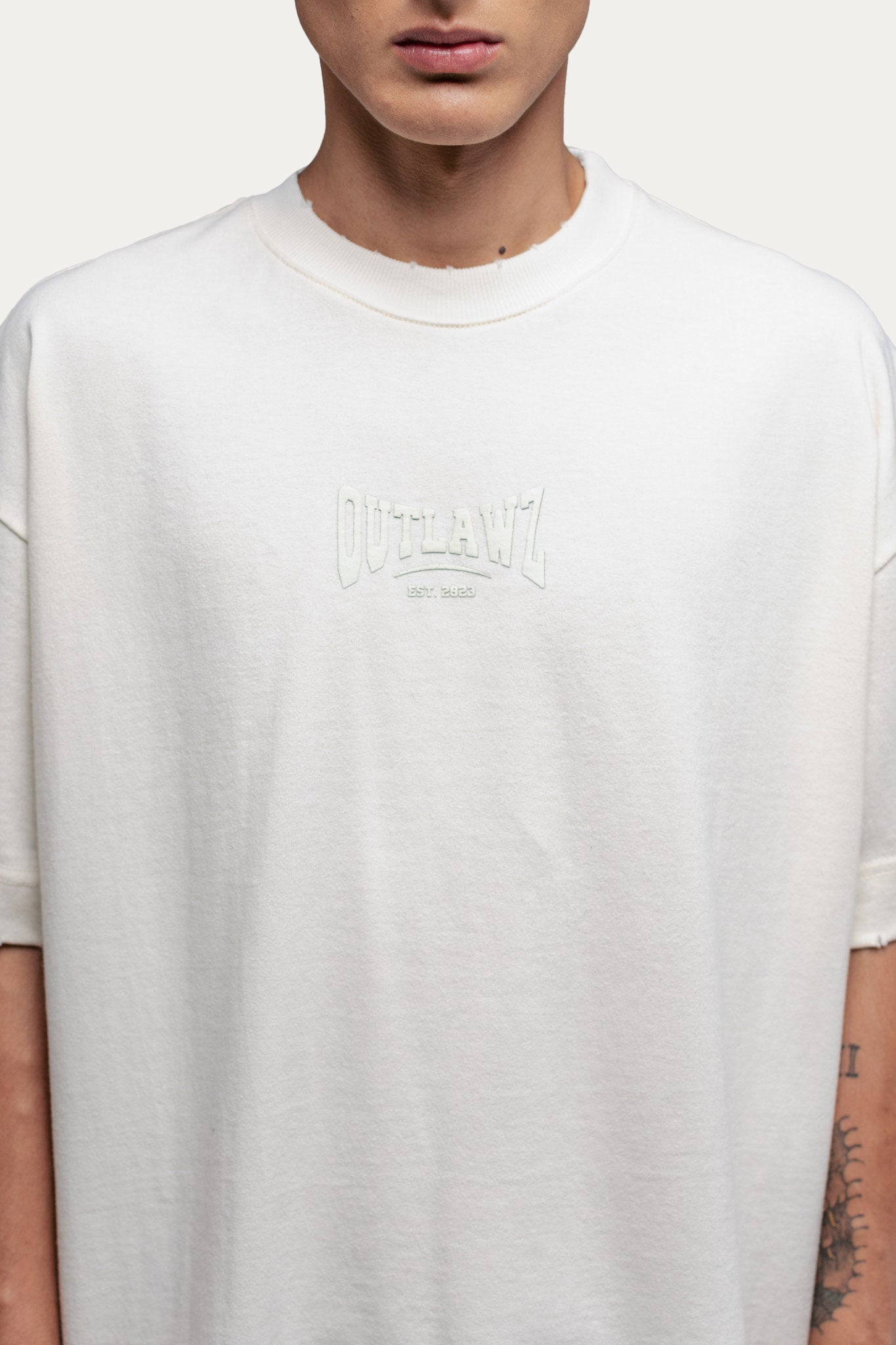 T-shirt Over Boxy " SINCE " - Off-White