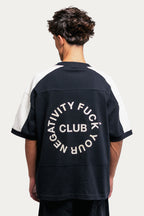 T-shirt Jersey " F.Y.N CLUB " - Preto/Off-White