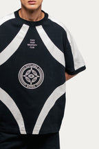 T-shirt Jersey " F.Y.N CLUB " - Preto/Off-White