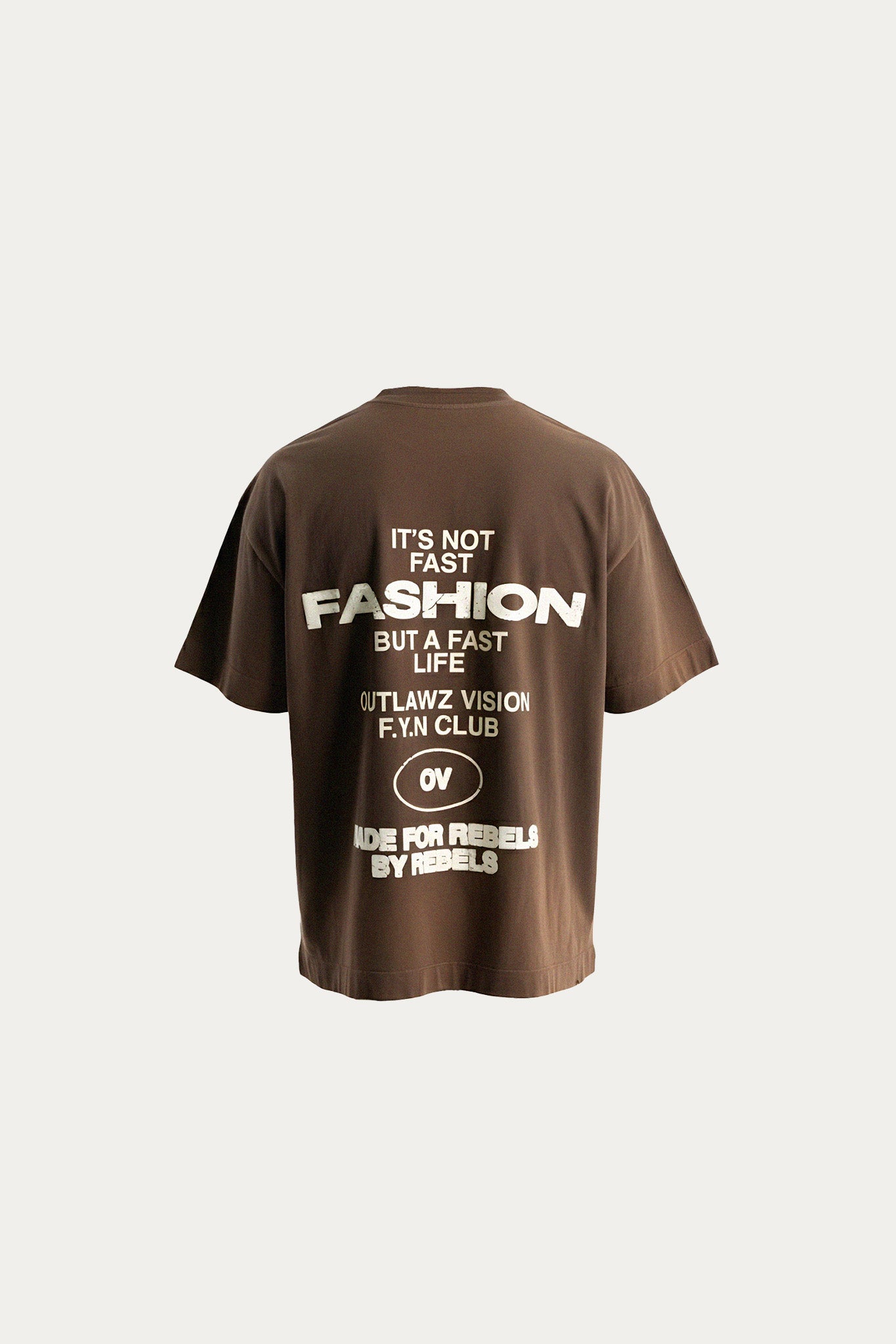 T-SHIRT OVER " FAST " - MARROM
