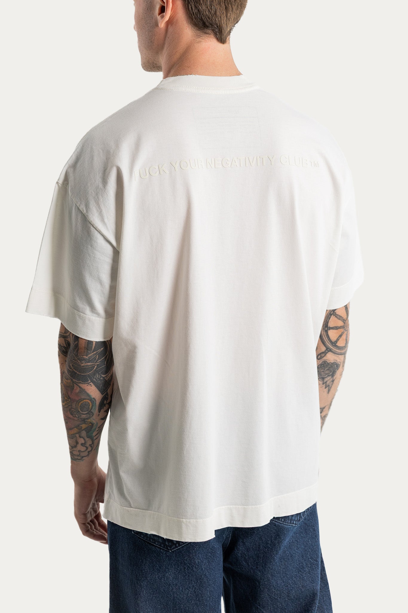 T-SHIRT OVER " SCUDO " - OFF-WHITE