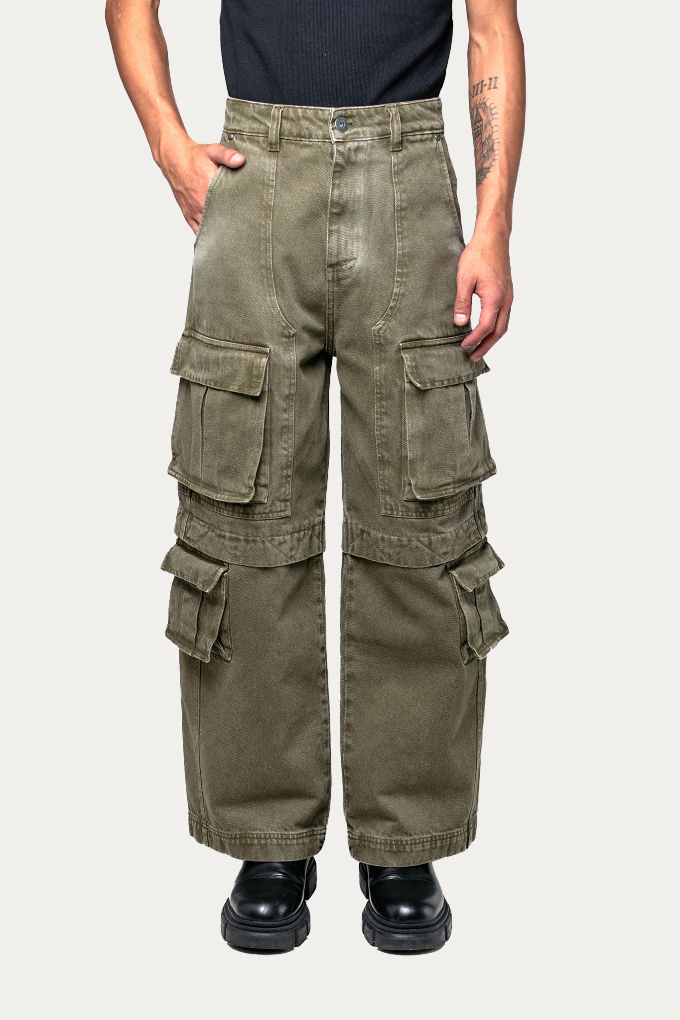 Pants Cargo  " DIVISION " - Verde Oliva