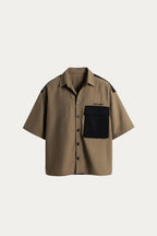 SHIRT BOXY " POCKET " - KHAKI