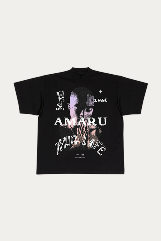 T-Shirt Over "AMARU" - Preta