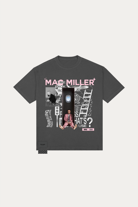 T-Shirt Over Boxy "MAC MILLER" - Cinza