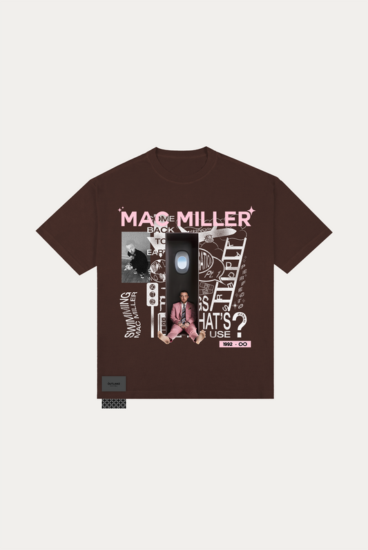 T-Shirt Over Boxy "MAC MILLER" - Marrom