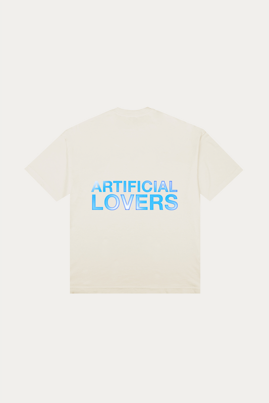 T-shirt Over Boxy "ARTIFICIAL LOVERS" - Off White