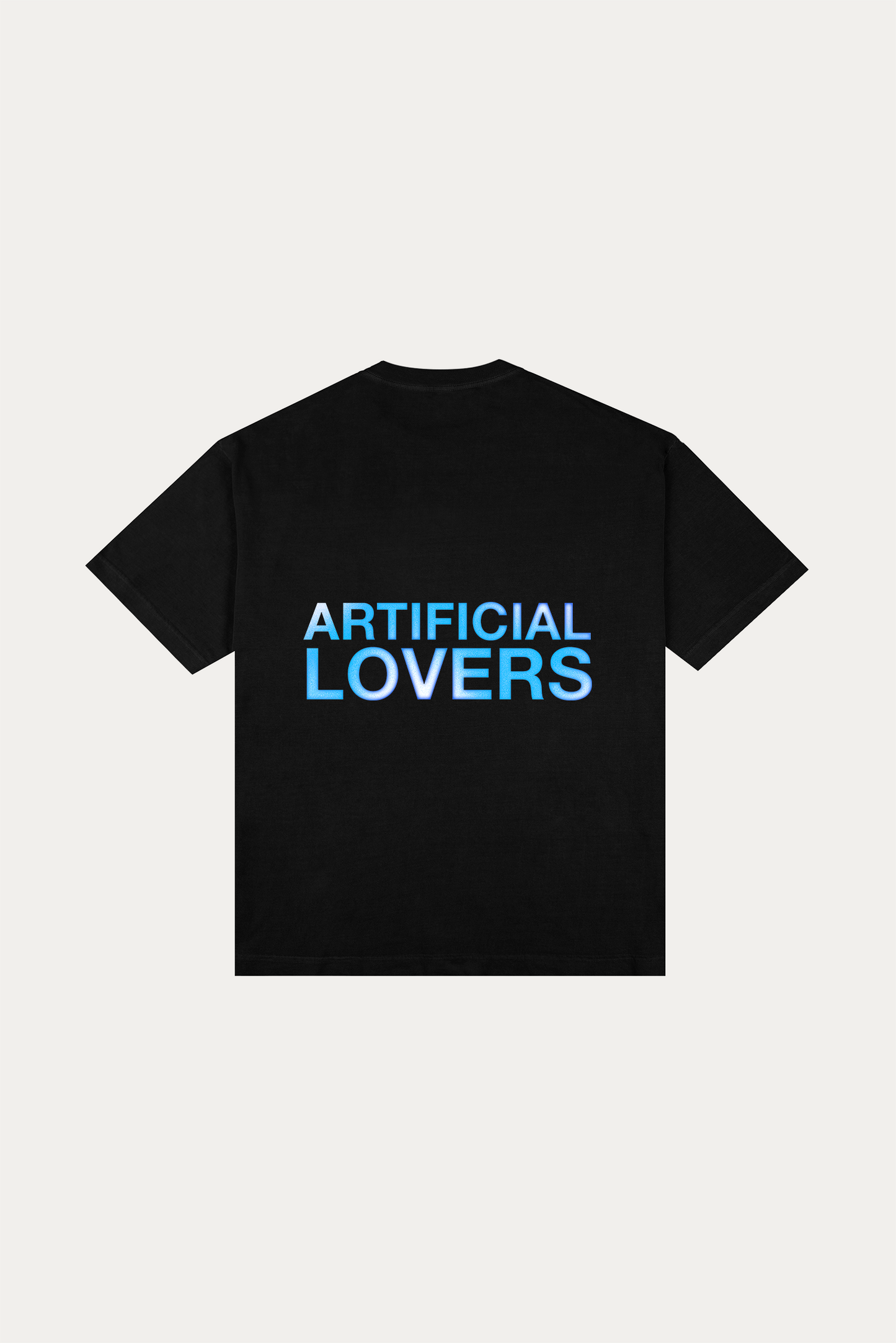 T-shirt Over Boxy "ARTIFICIAL LOVERS" - Preta