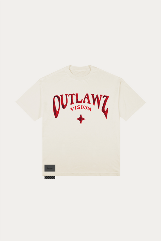 T-shirt Over Boxy "BLOOD" - Off-white