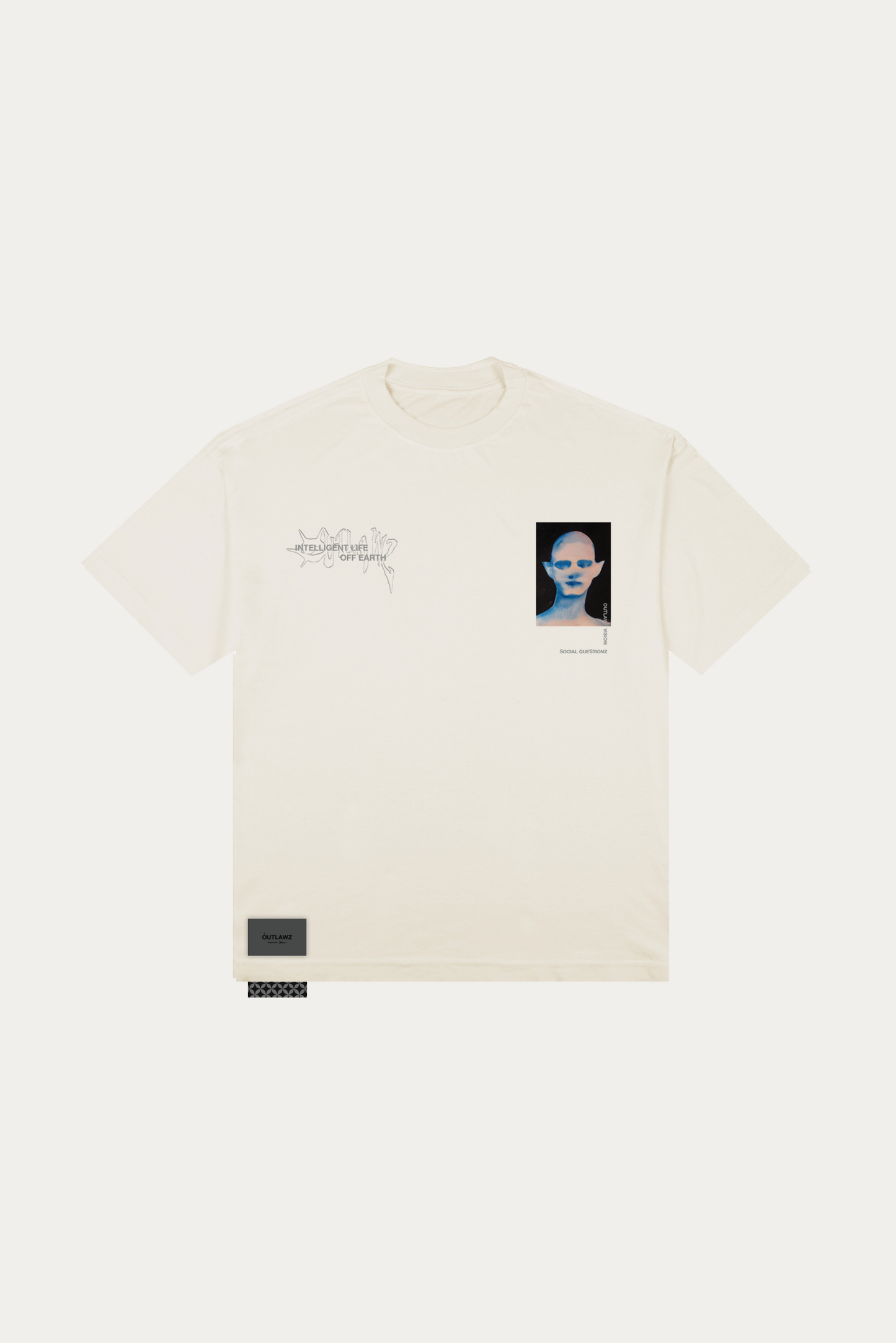 T-shirt Over Boxy "BROTHERS" - Off White