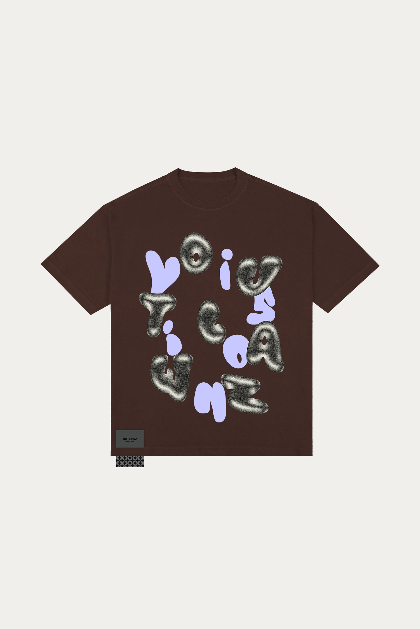 T-shirt Over Boxy "BUBBLE" - Marrom