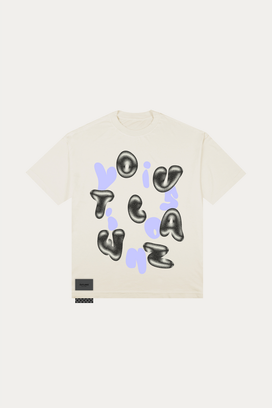 T-shirt Over Boxy "BUBBLE" - Off-white