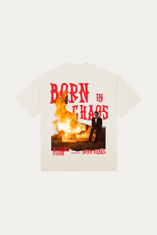 T-shirt Over Boxy "CHAOS" - Off-white